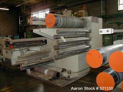 USED: APV Sterling extrusion line for the production of PP filament for woven sacks/bags. Line includes (1) APV Sterling 4.5" extruder, 30:1 L/D ratio single screw extruder, 200 hp main drive motor; ...