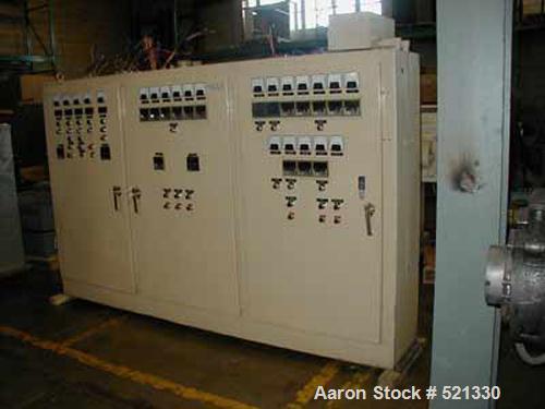 USED: APV Sterling extrusion line for the production of PP filament for woven sacks/bags. Line includes (1) APV Sterling 4.5" extruder, 30:1 L/D ratio single screw extruder, 200 hp main drive motor; ...