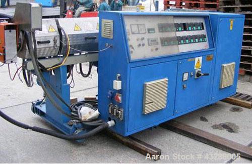 Used Amut Film Extrusion Line comprised of (1) Amut EA 75/35 D, 2.95" (75 mm) diameter single screw extruder, L/D 35, used for PS/PP, output PS 441 lbs/h (200 kg/h), PP 397 lbs/h (180 kg/h), thicknes...