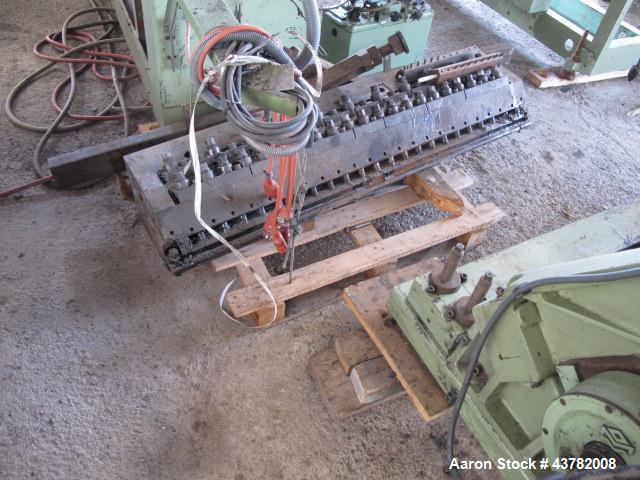 Used Bandera Sheet Manufacturing Line. Comprised of: (1) Bandera extruder model TR-100, 3.9” (100mm) diameter screw, 30 L/D with degasser, 130 HP drive, with filter changer. (1) Bandera co-extruder m...