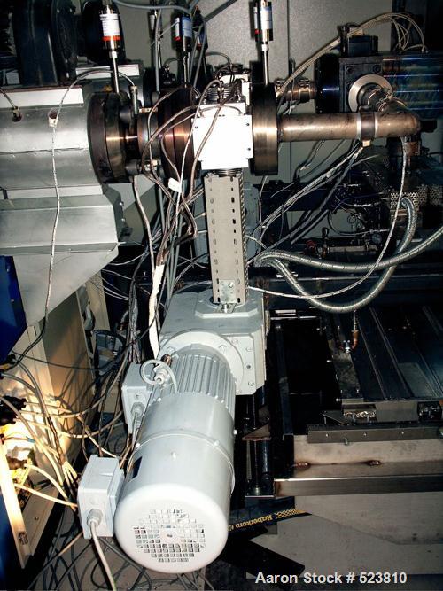 USED: Complete COEX sheet line consisting of: (2) Barmag 2.36" (60mm)extruder, type 6E4/27D, driven by a 60 hp motor; (2) Dynsco meltingpumps; (1) double layer adapter; (1) EMO die head, width 21.6" ...