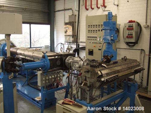 Used Battenfeld Co-Extrusion Sheet Line, capacity PP 260 kg/h, PS 290 kg/h, overhauled in 2010. Comprised of (1) Battenfeld 1-75-30B single screw extruder, screw diameter 2.95 (75 mm), L/D 30, 6 heat...