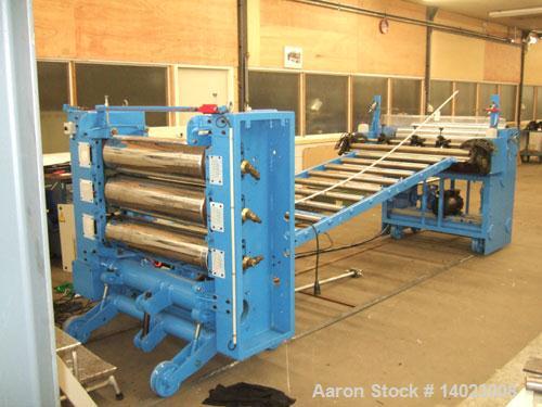 Used Battenfeld Co-Extrusion Sheet Line, capacity PP 260 kg/h, PS 290 kg/h, overhauled in 2010. Comprised of (1) Battenfeld 1-75-30B single screw extruder, screw diameter 2.95 (75 mm), L/D 30, 6 heat...