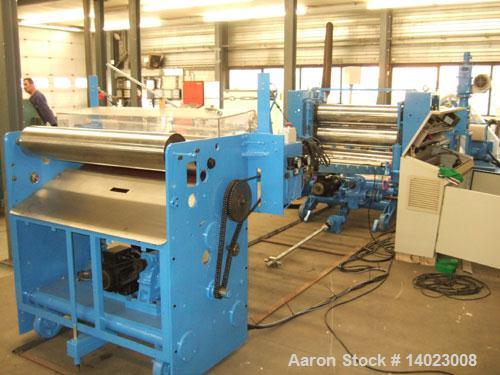 Used Battenfeld Co-Extrusion Sheet Line, capacity PP 260 kg/h, PS 290 kg/h, overhauled in 2010. Comprised of (1) Battenfeld 1-75-30B single screw extruder, screw diameter 2.95 (75 mm), L/D 30, 6 heat...