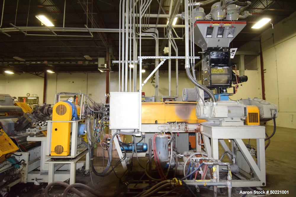 Used Battenfeld Gloucester 36” Wide Inclined Sheet Line.