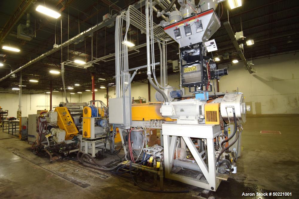 Used Battenfeld Gloucester 36” Wide Inclined Sheet Line.