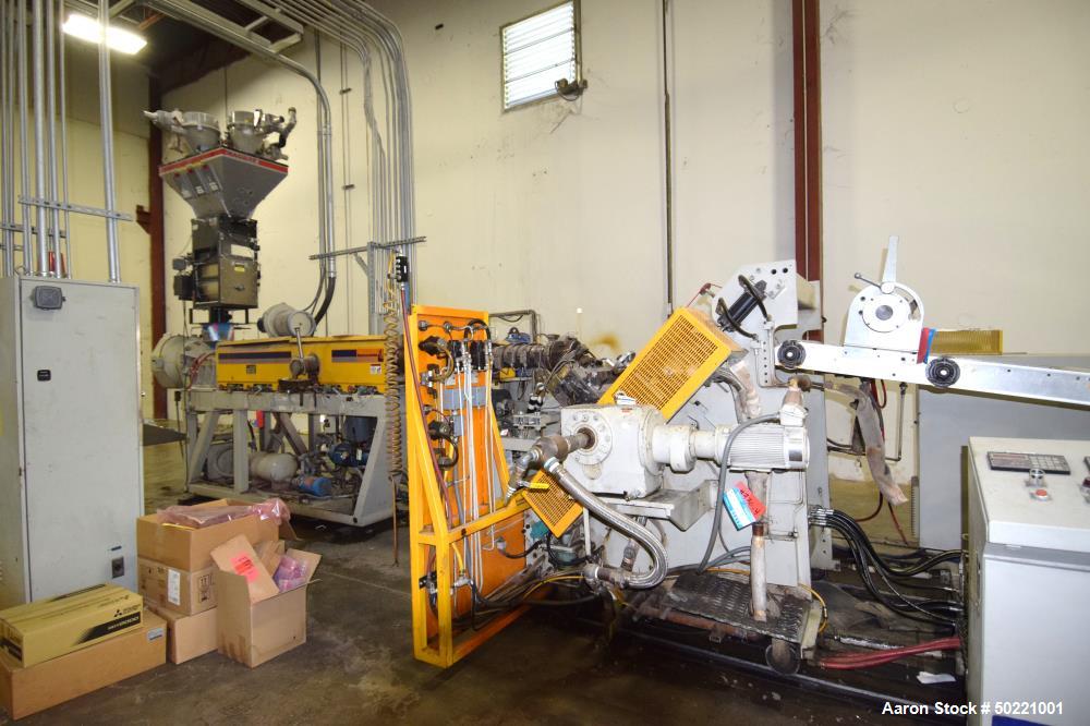 Used Battenfeld Gloucester 36” Wide Inclined Sheet Line.