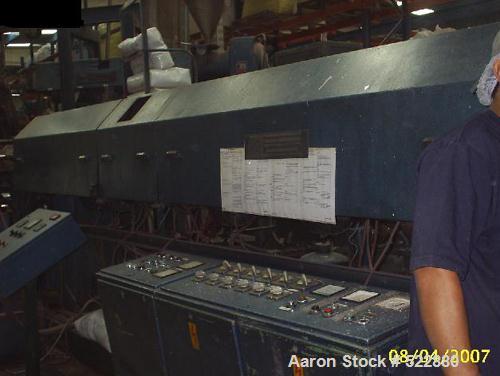 USED: Battenfeld 900mm coextrusion sheet line to process normal PSor HIPS. Main extruder with screw diameter 160mm, coextrusion extruderdiameter 60mm, flat die 900mm, production capacity 450-500 kg/h...