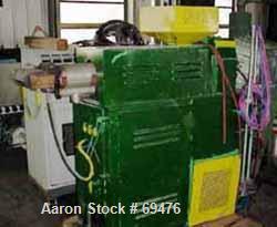 USED:Sheet line, 28" wide, consisting of: (1) Battenfeld 1.5"diameter single screw extruder, 24:1 L/D ratio, 3 zone electricallyheated, air cooled; 3" diameter water cooled feed throat with hopper,ap...