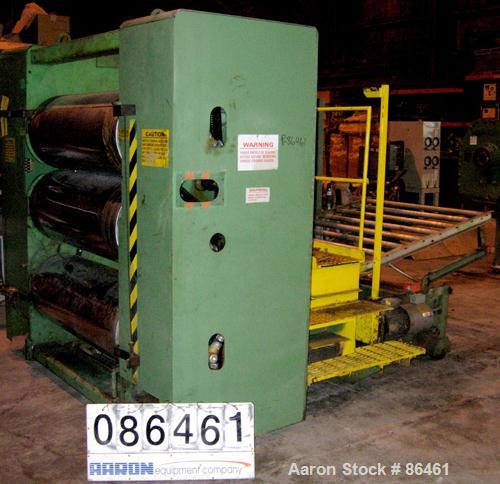 USED: Battenfeld Gloucester 52" wide co-ex sheet line consisting of: (1) Model 244-001 4.5" single screw extruder, approx 30:1 L/D ratio, 5 zone side vented barrel, electrically heated, water cooled,...