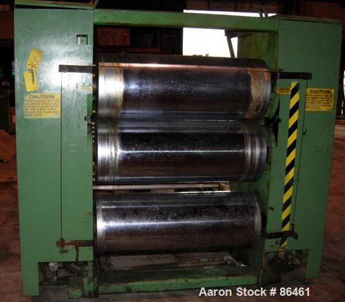 USED: Battenfeld Gloucester 52" wide co-ex sheet line consisting of: (1) Model 244-001 4.5" single screw extruder, approx 30:1 L/D ratio, 5 zone side vented barrel, electrically heated, water cooled,...