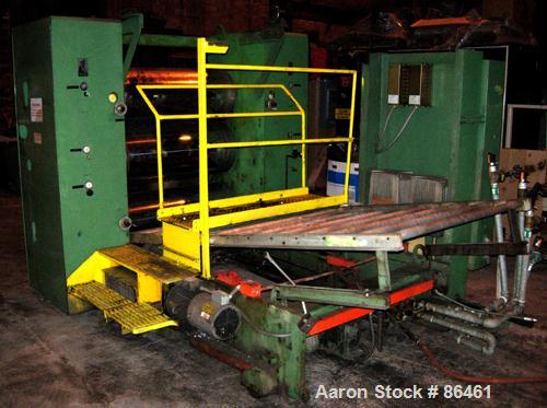 USED: Battenfeld Gloucester 52" wide co-ex sheet line consisting of: (1) Model 244-001 4.5" single screw extruder, approx 30:1 L/D ratio, 5 zone side vented barrel, electrically heated, water cooled,...
