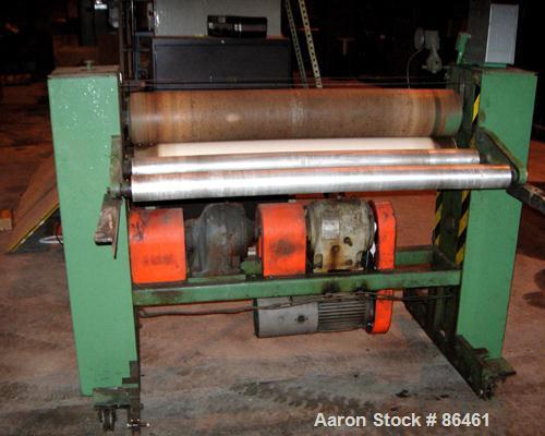 USED: Battenfeld Gloucester 52" wide co-ex sheet line consisting of: (1) Model 244-001 4.5" single screw extruder, approx 30:1 L/D ratio, 5 zone side vented barrel, electrically heated, water cooled,...