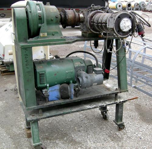 USED: Battenfeld Gloucester 52" wide co-ex sheet line consisting of: (1) Model 244-001 4.5" single screw extruder, approx 30:1 L/D ratio, 5 zone side vented barrel, electrically heated, water cooled,...