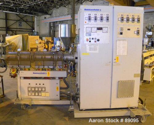 Used Battenfeld 17.5" Wide Sheet/Cast Film Line Consisting Of: (1) Battenfeld 60 MM (2.3") single screw extruder, model 1-60-30DV, serial #89-7782-62, approximate 30:1 L/D ratio, 5 zone non-vented ba...