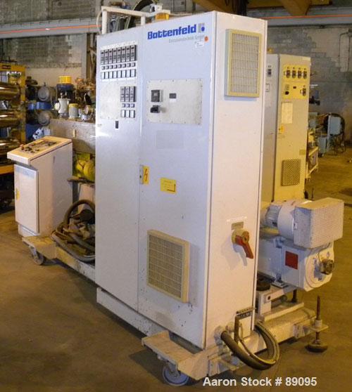 Used Battenfeld 17.5" Wide Sheet/Cast Film Line Consisting Of: (1) Battenfeld 60 MM (2.3") single screw extruder, model 1-60-30DV, serial #89-7782-62, approximate 30:1 L/D ratio, 5 zone non-vented ba...