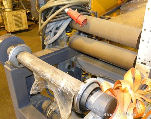 Used Battenfeld 17.5" Wide Sheet/Cast Film Line Consisting Of: (1) Battenfeld 60 MM (2.3") single screw extruder, model 1-60-30DV, serial #89-7782-62, approximate 30:1 L/D ratio, 5 zone non-vented ba...