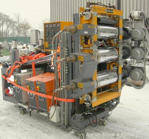 Used Battenfeld 17.5" Wide Sheet/Cast Film Line Consisting Of: (1) Battenfeld 60 MM (2.3") single screw extruder, model 1-60-30DV, serial #89-7782-62, approximate 30:1 L/D ratio, 5 zone non-vented ba...
