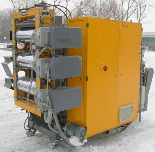 Used Battenfeld 17.5" Wide Sheet/Cast Film Line Consisting Of: (1) Battenfeld 60 MM (2.3") single screw extruder, model 1-60-30DV, serial #89-7782-62, approximate 30:1 L/D ratio, 5 zone non-vented ba...