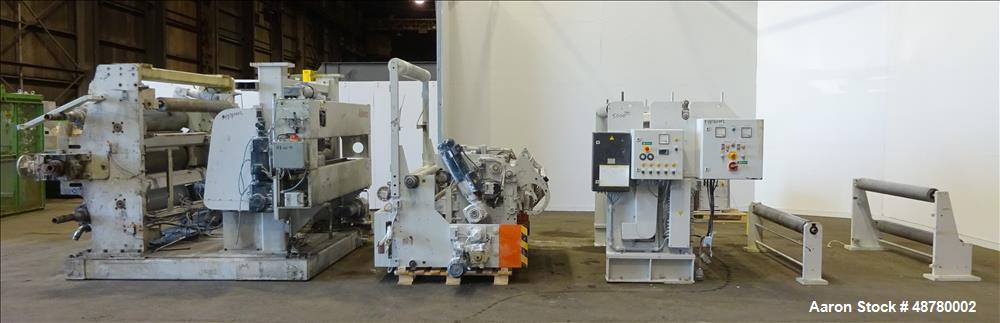 Used Berstorff 3 roll Sheet stack, 15.6" (400 mm) dia x 66.3" (1700 mm) straigh