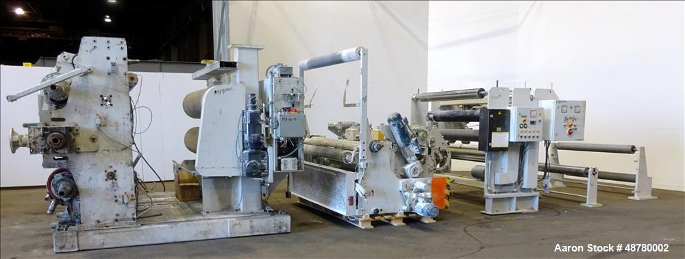 Used Berstorff 3 roll Sheet stack, 15.6" (400 mm) dia x 66.3" (1700 mm) straigh