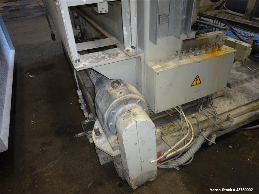 Used Berstorff 3 roll Sheet stack, 15.6" (400 mm) dia x 66.3" (1700 mm) straigh