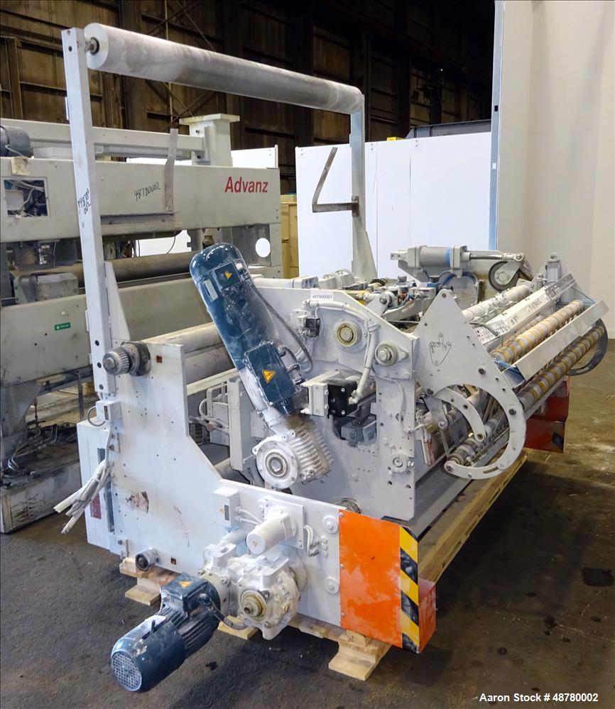 Used Berstorff 3 roll Sheet stack, 15.6" (400 mm) dia x 66.3" (1700 mm) straigh