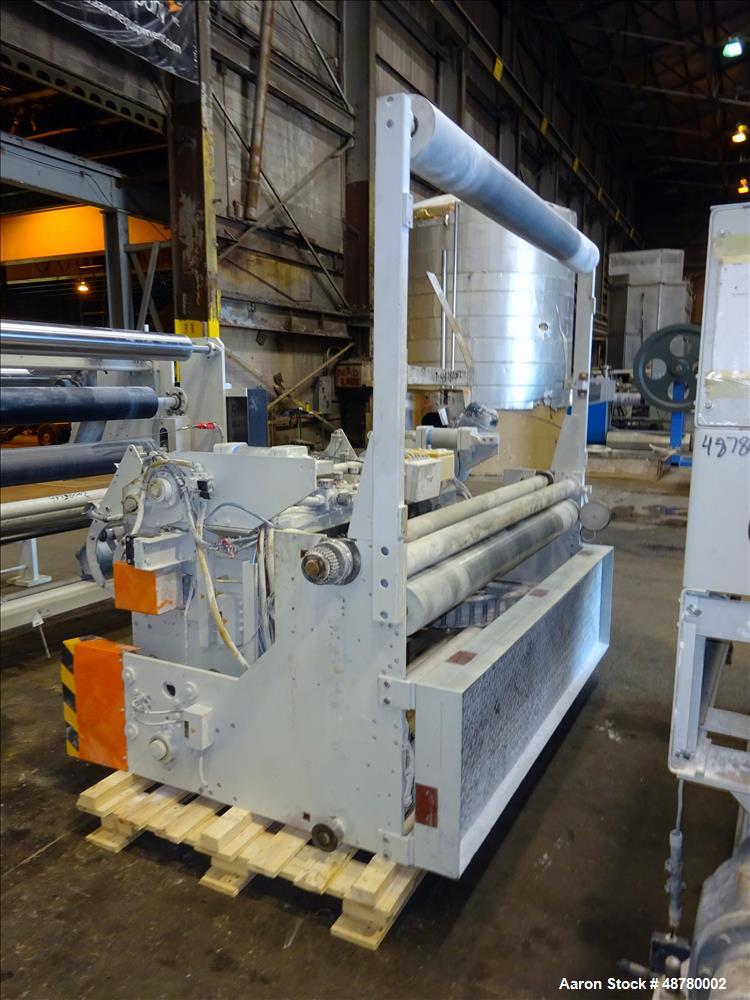 Used Berstorff 3 roll Sheet stack, 15.6" (400 mm) dia x 66.3" (1700 mm) straigh