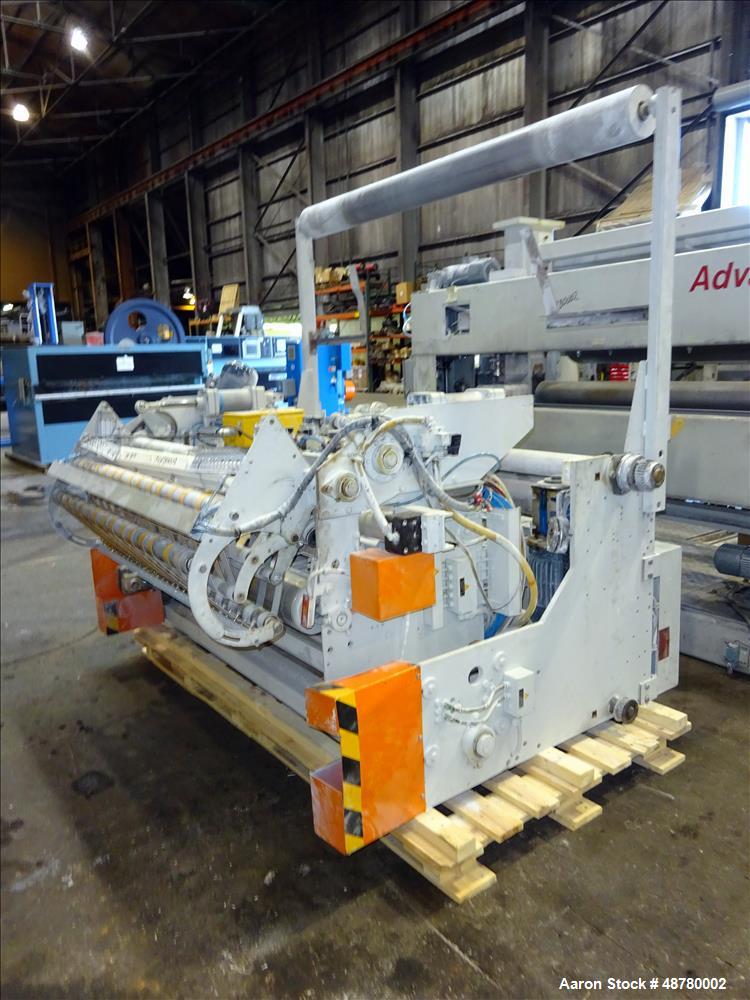 Used Berstorff 3 roll Sheet stack, 15.6" (400 mm) dia x 66.3" (1700 mm) straigh