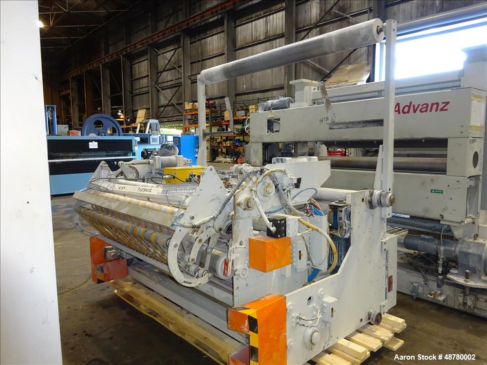 Used Berstorff 3 roll Sheet stack, 15.6" (400 mm) dia x 66.3" (1700 mm) straigh