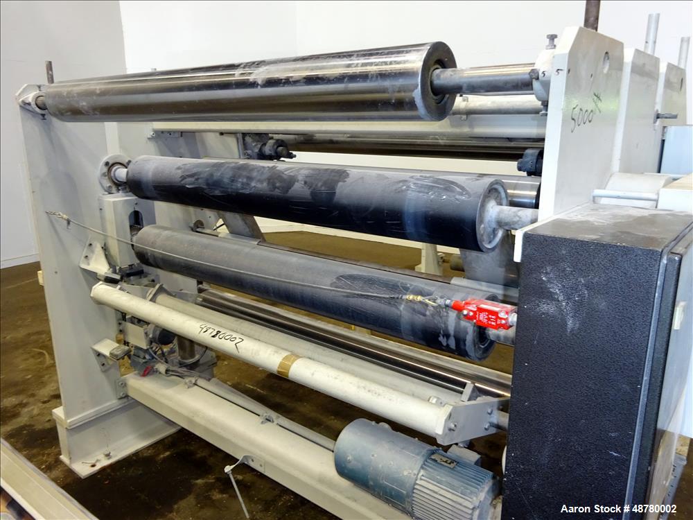 Used Berstorff 3 roll Sheet stack, 15.6" (400 mm) dia x 66.3" (1700 mm) straigh