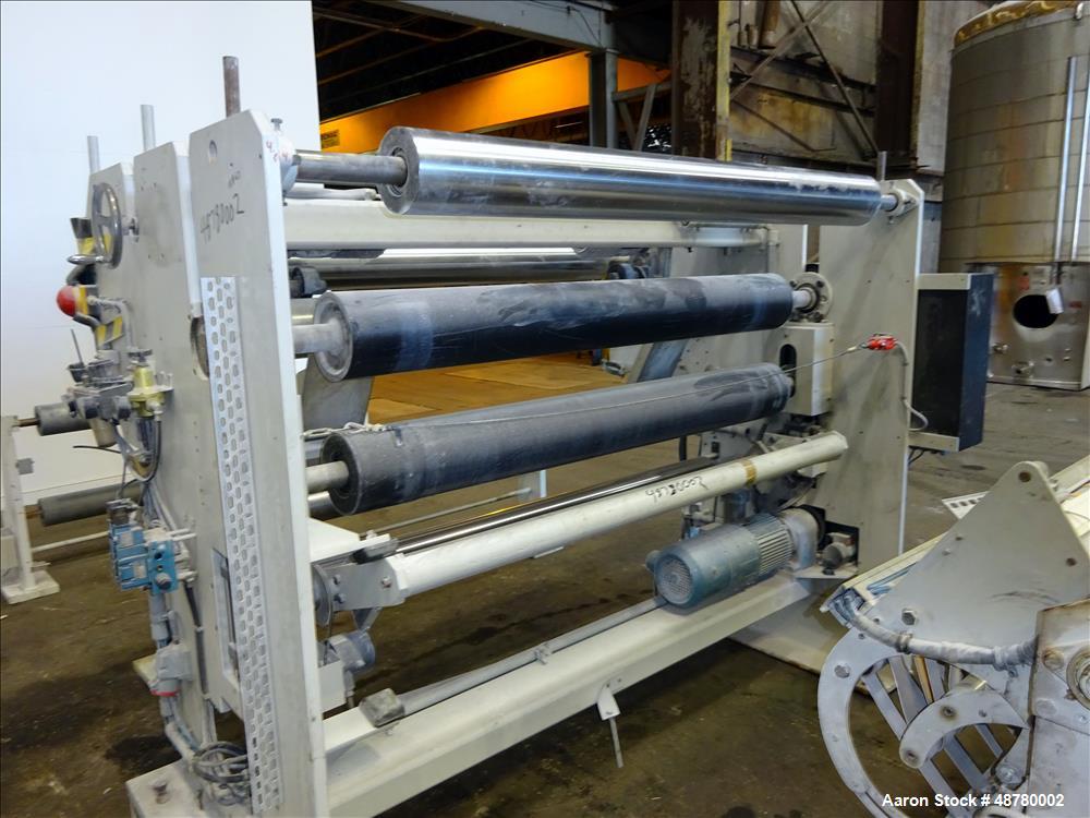 Used Berstorff 3 roll Sheet stack, 15.6" (400 mm) dia x 66.3" (1700 mm) straigh