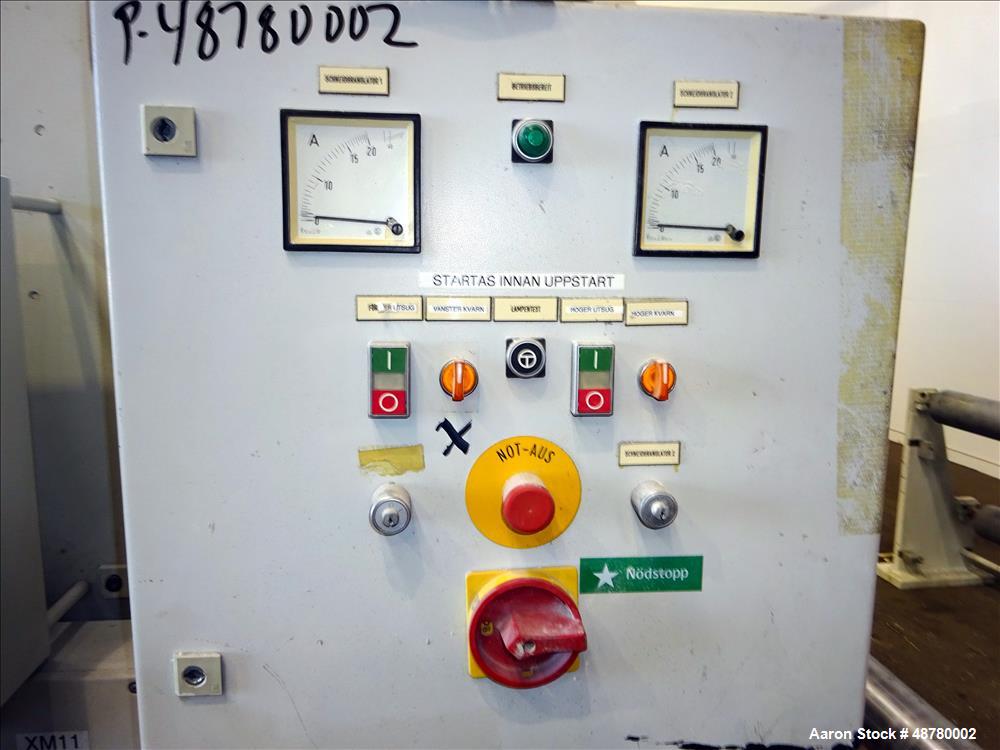 Used Berstorff 3 roll Sheet stack, 15.6" (400 mm) dia x 66.3" (1700 mm) straigh