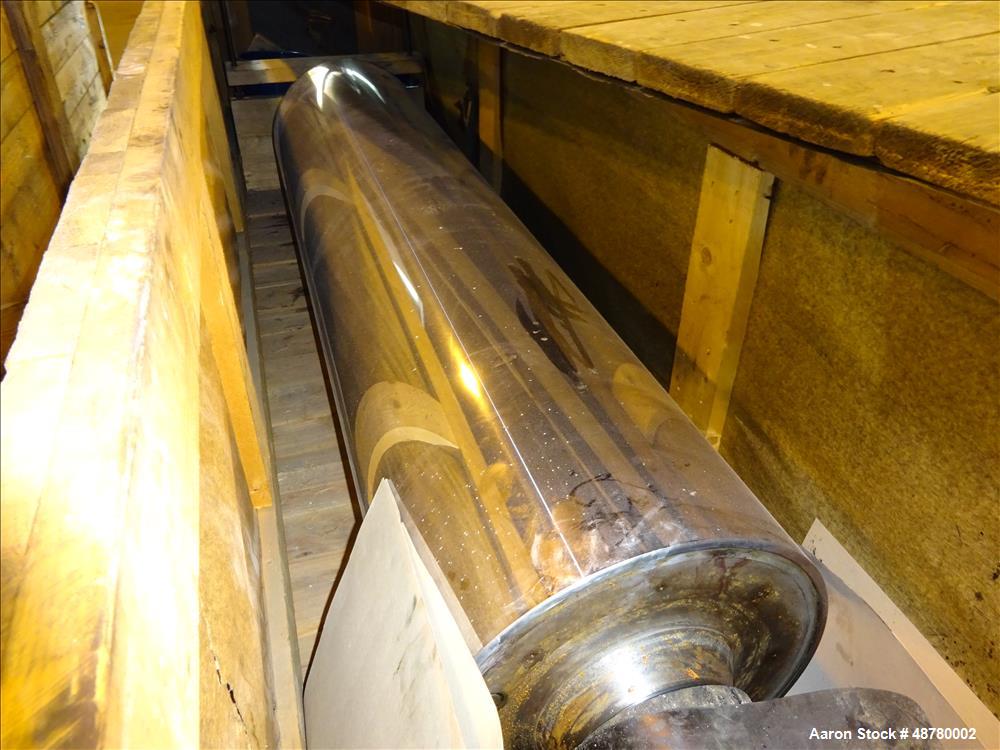 Used Berstorff 3 roll Sheet stack, 15.6" (400 mm) dia x 66.3" (1700 mm) straigh