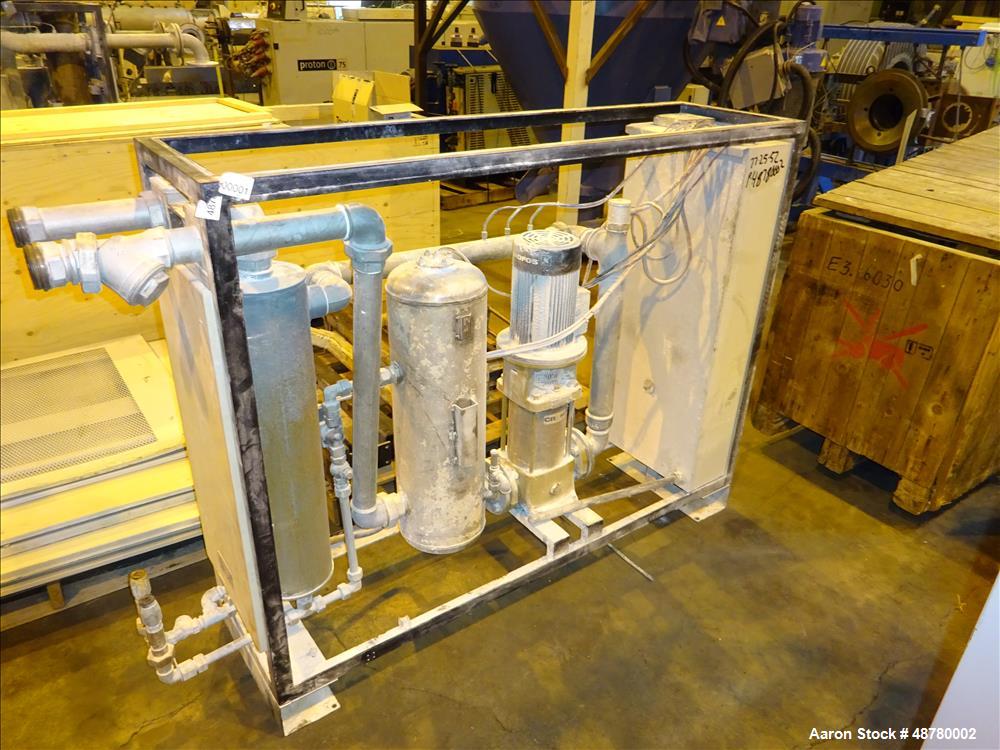 Used Berstorff 3 roll Sheet stack, 15.6" (400 mm) dia x 66.3" (1700 mm) straigh