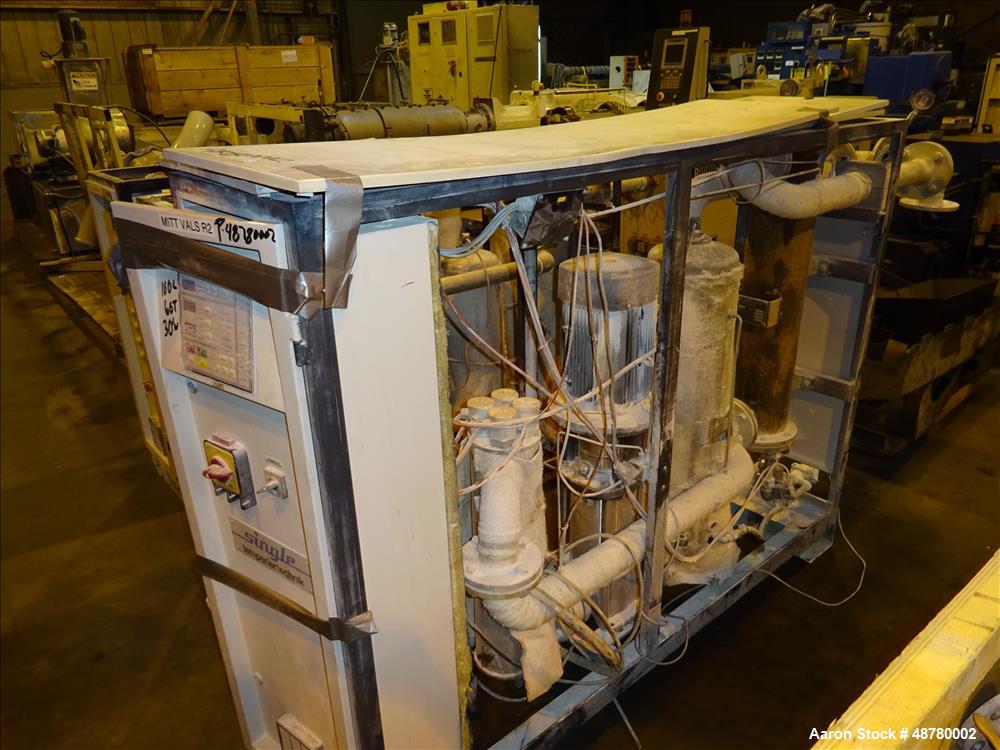 Used Berstorff 3 roll Sheet stack, 15.6" (400 mm) dia x 66.3" (1700 mm) straigh