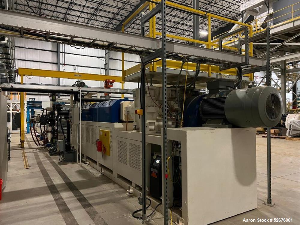 Used Chi Chang Sheet Extrusion Line (2017), consisting of: Chi Chang Extruder Model CC/SE-150S-1000W, S/N 2016031 (2017), 32:1, 150mm screw, with (5) Chi-Chang Control Panels and (2) Allen Bradley PL...