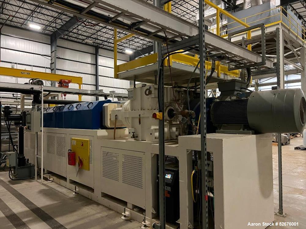 Used Chi Chang Sheet Extrusion Line (2017), consisting of: Chi Chang Extruder Model CC/SE-150S-1000W, S/N 2016031 (2017), 32:1, 150mm screw, with (5) Chi-Chang Control Panels and (2) Allen Bradley PL...