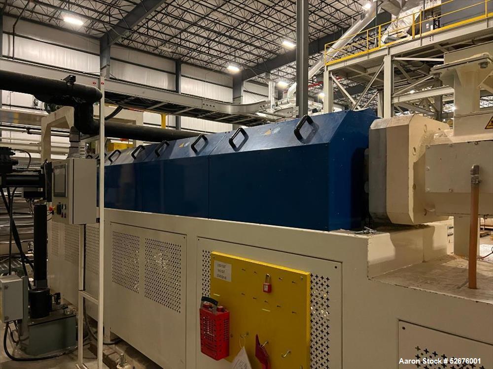 Used Chi Chang Sheet Extrusion Line (2017), consisting of: Chi Chang Extruder Model CC/SE-150S-1000W, S/N 2016031 (2017), 32:1, 150mm screw, with (5) Chi-Chang Control Panels and (2) Allen Bradley PL...