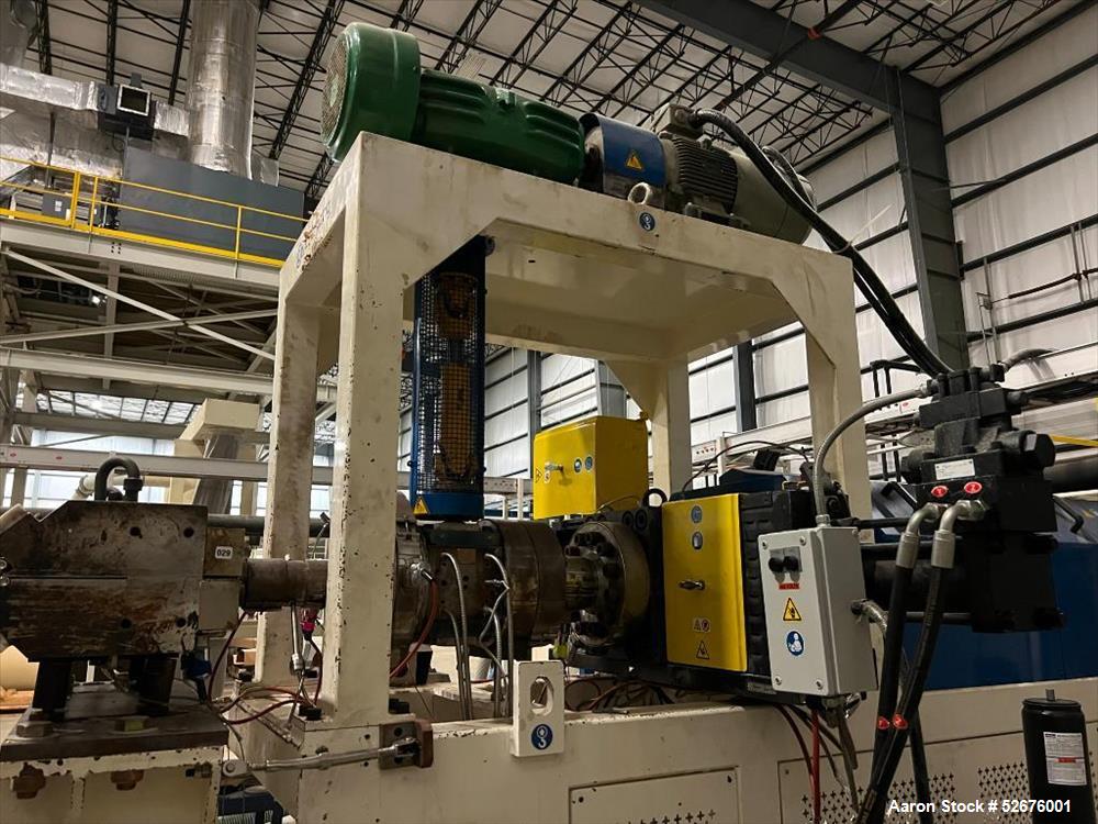 Used Chi Chang Sheet Extrusion Line (2017), consisting of: Chi Chang Extruder Model CC/SE-150S-1000W, S/N 2016031 (2017), 32:1, 150mm screw, with (5) Chi-Chang Control Panels and (2) Allen Bradley PL...