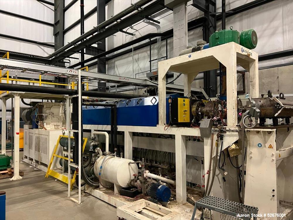 Used Chi Chang Sheet Extrusion Line (2017), consisting of: Chi Chang Extruder Model CC/SE-150S-1000W, S/N 2016031 (2017), 32:1, 150mm screw, with (5) Chi-Chang Control Panels and (2) Allen Bradley PL...