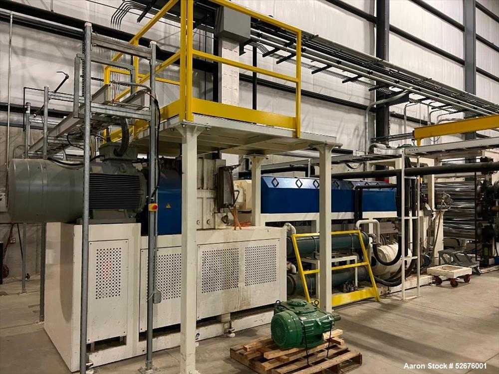 Used Chi Chang Sheet Extrusion Line (2017), consisting of: Chi Chang Extruder Model CC/SE-150S-1000W, S/N 2016031 (2017), 32:1, 150mm screw, with (5) Chi-Chang Control Panels and (2) Allen Bradley PL...