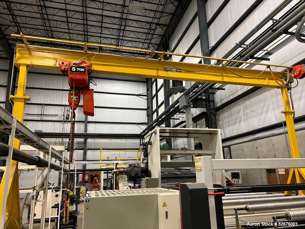 Used Chi Chang Sheet Extrusion Line (2017), consisting of: Chi Chang Extruder Model CC/SE-150S-1000W, S/N 2016031 (2017), 32:1, 150mm screw, with (5) Chi-Chang Control Panels and (2) Allen Bradley PL...