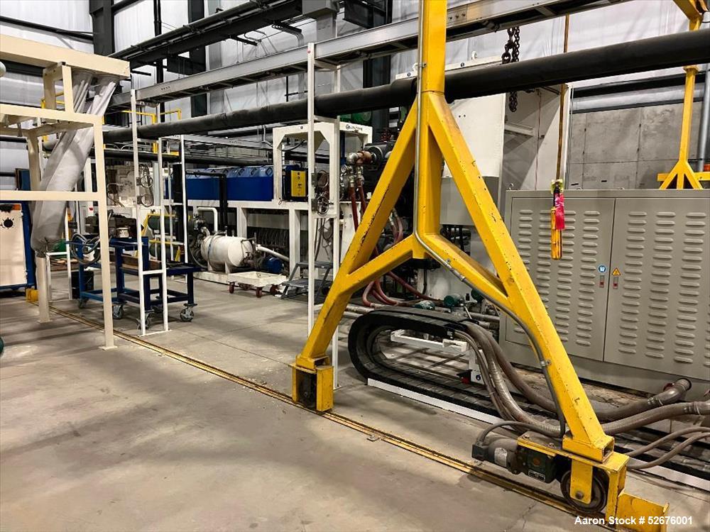 Used Chi Chang Sheet Extrusion Line (2017), consisting of: Chi Chang Extruder Model CC/SE-150S-1000W, S/N 2016031 (2017), 32:1, 150mm screw, with (5) Chi-Chang Control Panels and (2) Allen Bradley PL...