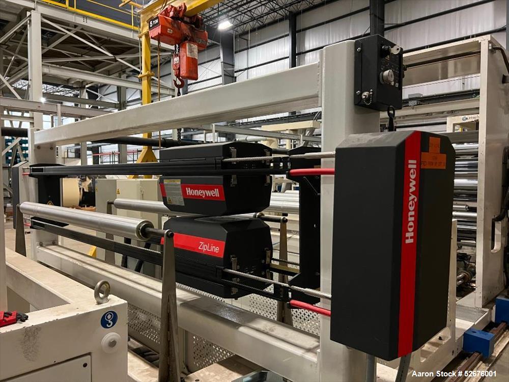 Used Chi Chang Sheet Extrusion Line (2017), consisting of: Chi Chang Extruder Model CC/SE-150S-1000W, S/N 2016031 (2017), 32:1, 150mm screw, with (5) Chi-Chang Control Panels and (2) Allen Bradley PL...