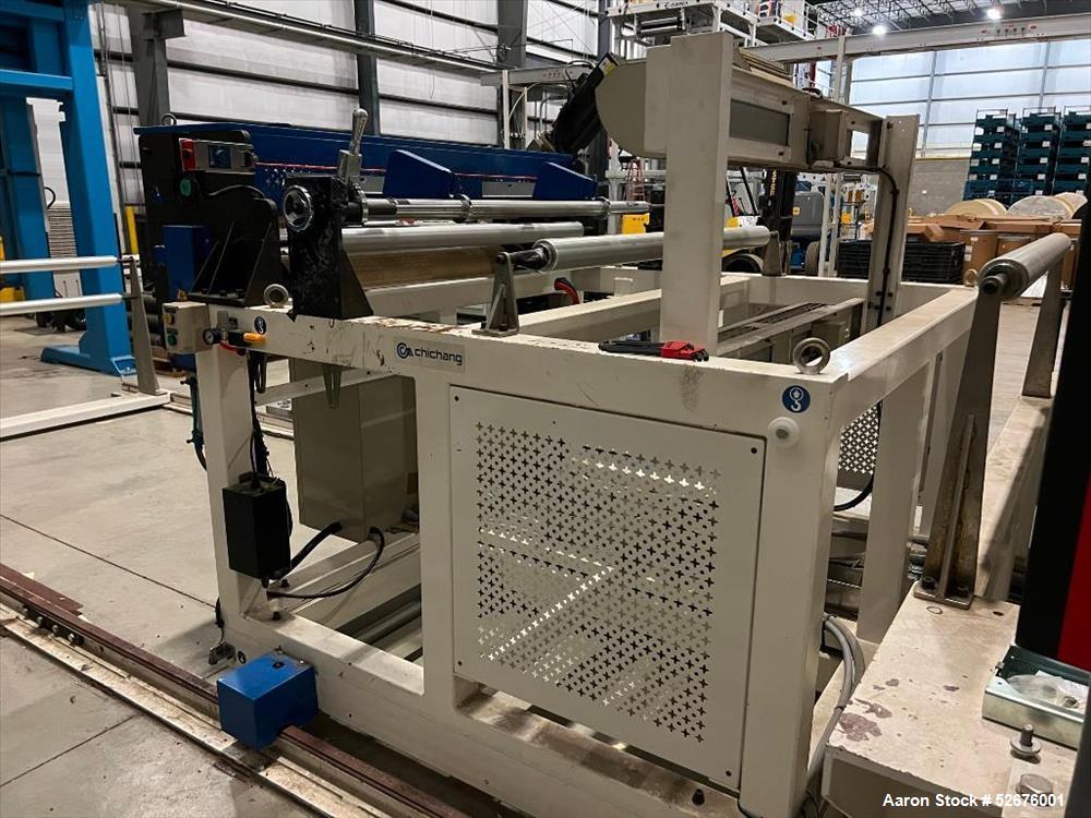 Used Chi Chang Sheet Extrusion Line (2017), consisting of: Chi Chang Extruder Model CC/SE-150S-1000W, S/N 2016031 (2017), 32:1, 150mm screw, with (5) Chi-Chang Control Panels and (2) Allen Bradley PL...
