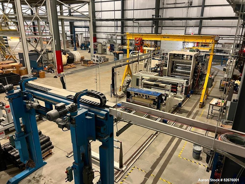 Used Chi Chang Sheet Extrusion Line (2017), consisting of: Chi Chang Extruder Model CC/SE-150S-1000W, S/N 2016031 (2017), 32:1, 150mm screw, with (5) Chi-Chang Control Panels and (2) Allen Bradley PL...