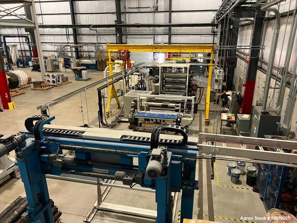 Used Chi Chang Sheet Extrusion Line (2017), consisting of: Chi Chang Extruder Model CC/SE-150S-1000W, S/N 2016031 (2017), 32:1, 150mm screw, with (5) Chi-Chang Control Panels and (2) Allen Bradley PL...