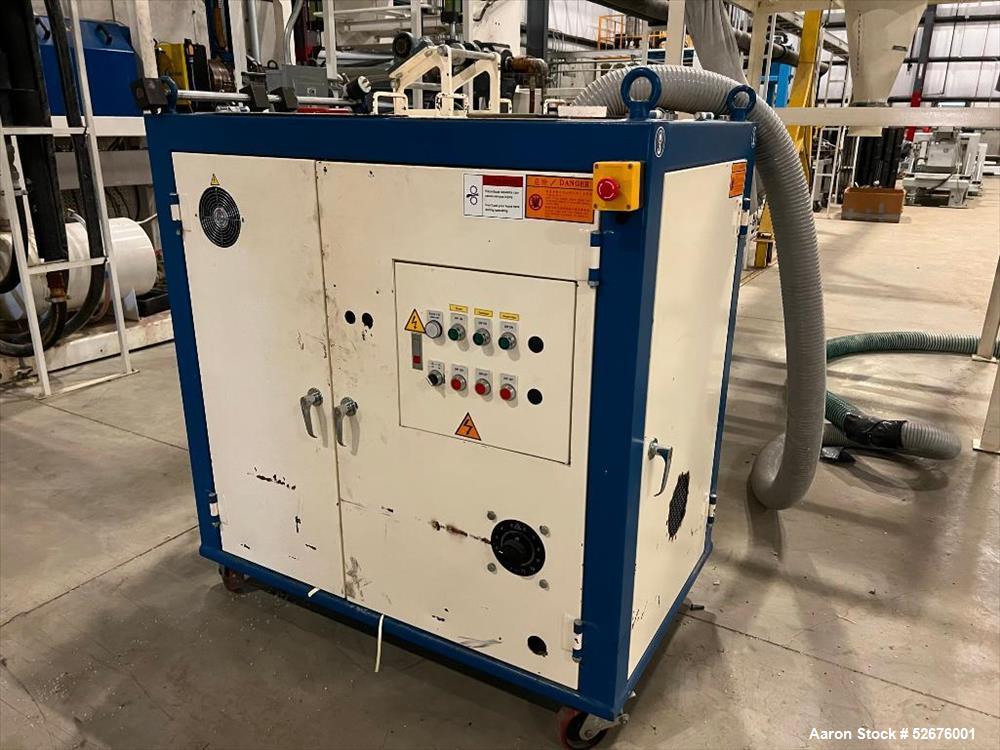 Used Chi Chang Sheet Extrusion Line (2017), consisting of: Chi Chang Extruder Model CC/SE-150S-1000W, S/N 2016031 (2017), 32:1, 150mm screw, with (5) Chi-Chang Control Panels and (2) Allen Bradley PL...