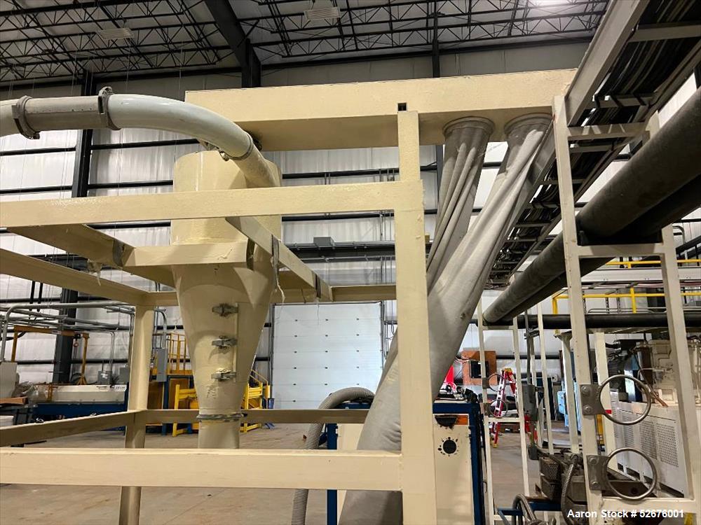 Used Chi Chang Sheet Extrusion Line (2017), consisting of: Chi Chang Extruder Model CC/SE-150S-1000W, S/N 2016031 (2017), 32:1, 150mm screw, with (5) Chi-Chang Control Panels and (2) Allen Bradley PL...